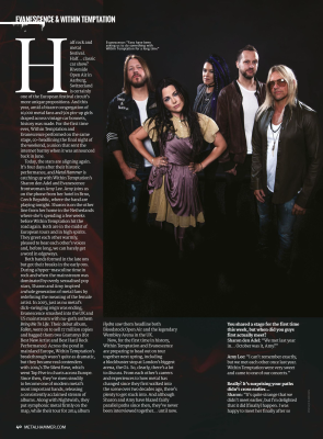 Scans via Tumblr: handsofdarkness • Original scans by: siderumregina
Keywords: Amy Lee,Evanescence,magazine,metal hammer,2019,world collide,within temptation