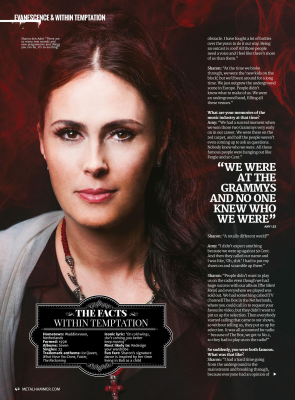 Click to view full size image
==============
Scans via Tumblr: handsofdarkness • Original scans by: siderumregina
Keywords: Amy Lee,Evanescence,magazine,metal hammer,2019,world collide,within temptation Scans via Tumblr: handsofdarkness • Original scans by: siderumregina
Keywords: Amy Lee,Evanescence,magazine,metal hammer,2019,world collide,within temptation